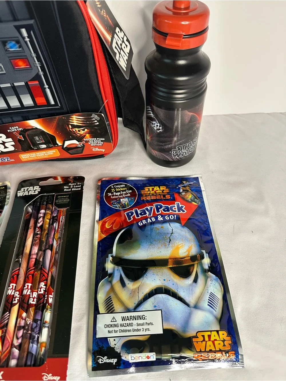 Star Wars Darth Vader Flipeez Lunch Bag, Water Bottle, Activity Sets and Pencils